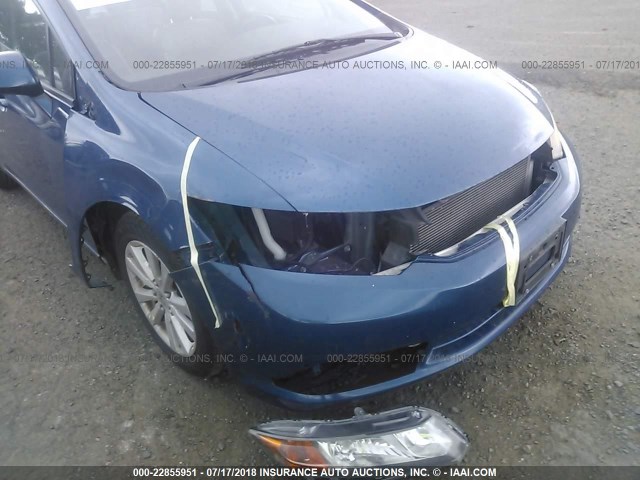19XFB2F93CE049002 - 2012 HONDA CIVIC EXL ლურჯი ფოტო 6