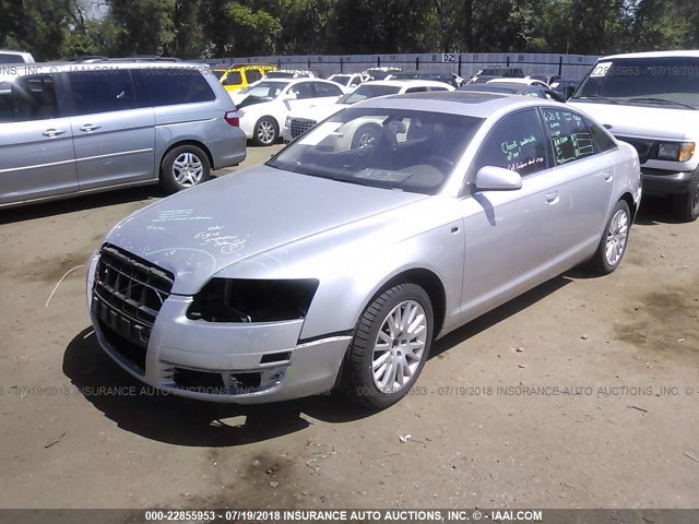 WAUDH74F17N096376 - 2007 AUDI A6 3.2 QUATTRO SILVER photo 2