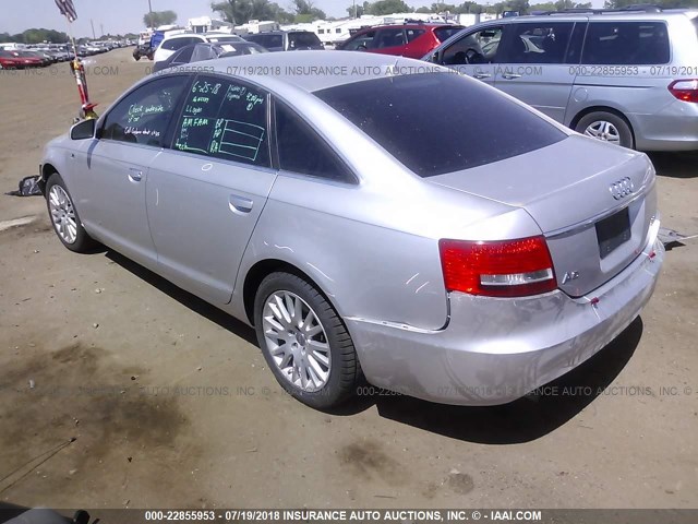 WAUDH74F17N096376 - 2007 AUDI A6 3.2 QUATTRO SILVER photo 3