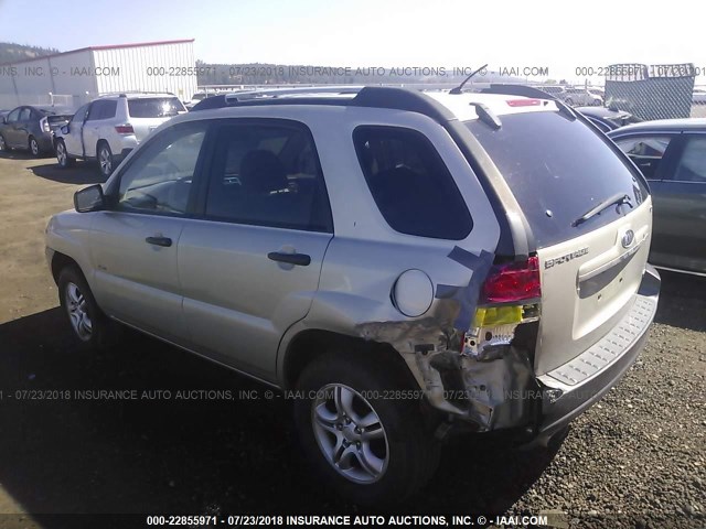 KNDJE723687464659 - 2008 KIA SPORTAGE EX/LX TAN photo 3