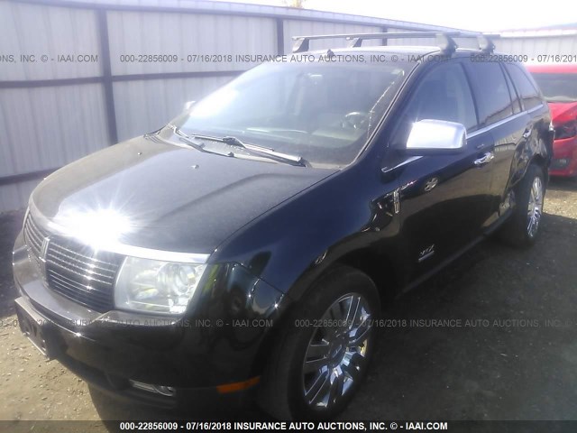 2LMDU88C08BJ09989 - 2008 LINCOLN MKX BLACK photo 2