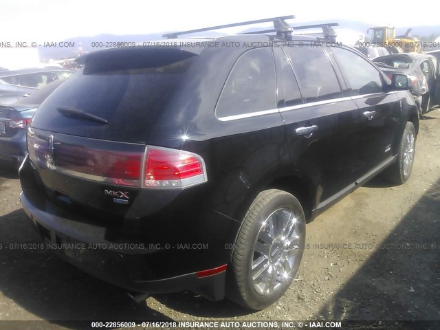 2LMDU88C08BJ09989 - 2008 LINCOLN MKX BLACK photo 4