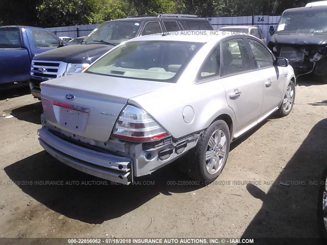 1FAHP25W48G107715 - 2008 FORD TAURUS LIMITED SILVER photo 4