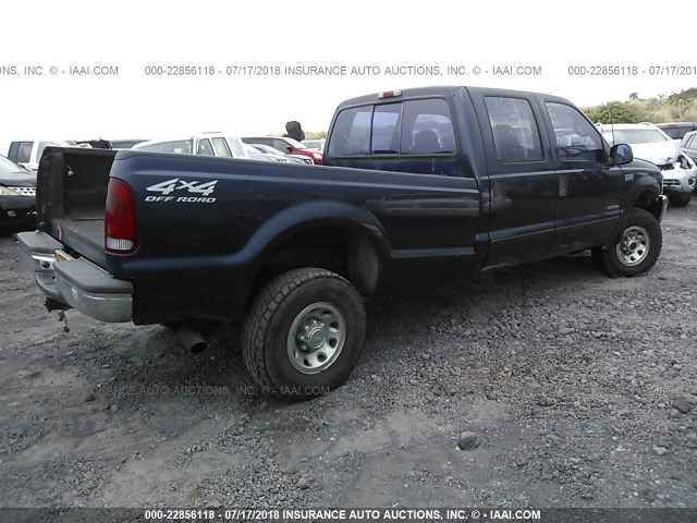 1FTSW31F42EC94889 - 2002 FORD F350 SRW SUPER DUTY BLUE photo 4