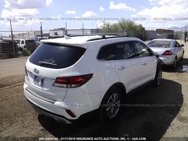 KM8SM4HF1JU269465 - 2018 HYUNDAI SANTA FE SE WHITE photo 4