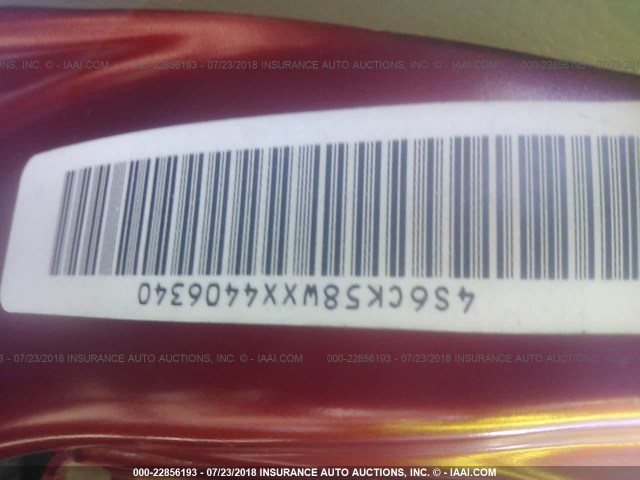 4S6CK58WXX4406340 - 1999 HONDA PASSPORT EX/LX 红色 照片 9