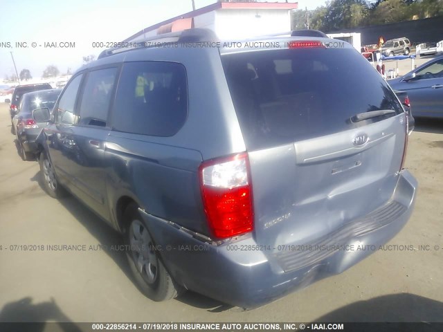 KNDMB233X86249895 - 2008 KIA SEDONA EX/LX Light Blue photo 3