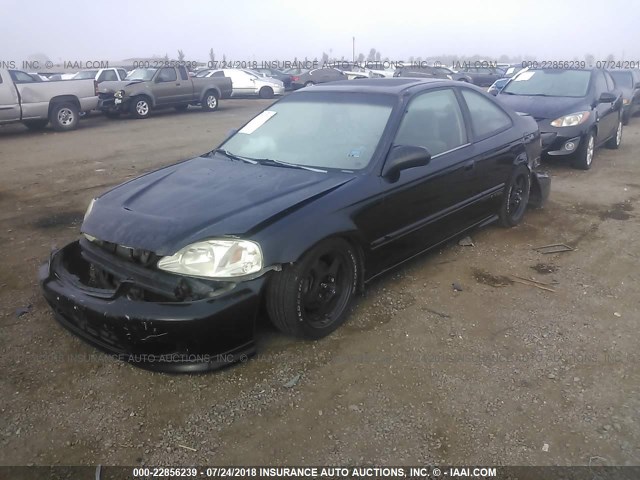 1HGEM1159YL001962 - 2000 HONDA CIVIC SI/SIR BLACK photo 2