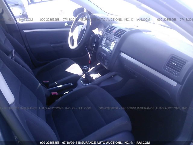 3VWJZ71K09M068034 - 2009 VOLKSWAGEN JETTA S BLUE photo 5