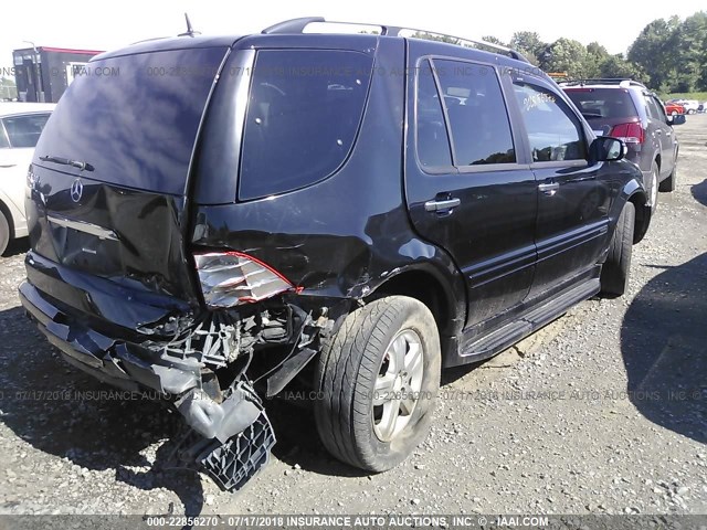 4JGAB75E45A535311 - 2005 MERCEDES-BENZ ML BLACK photo 4