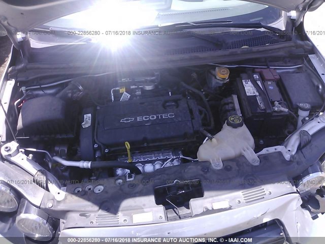 1G1JA5SH2D4229014 - 2013 CHEVROLET SONIC LS 银色 照片 10