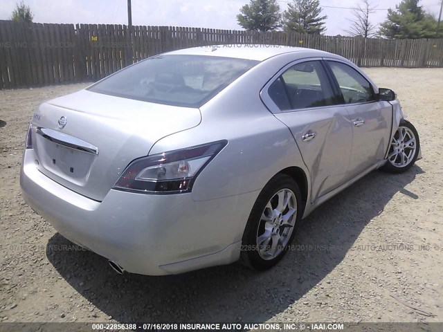 1N4AA5APXCC818175 - 2012 NISSAN MAXIMA S/SV SILVER photo 4