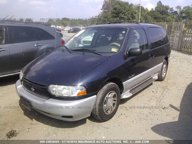 4N2XN11T8YD834436 - 2000 NISSAN QUEST Dark Blue photo 2