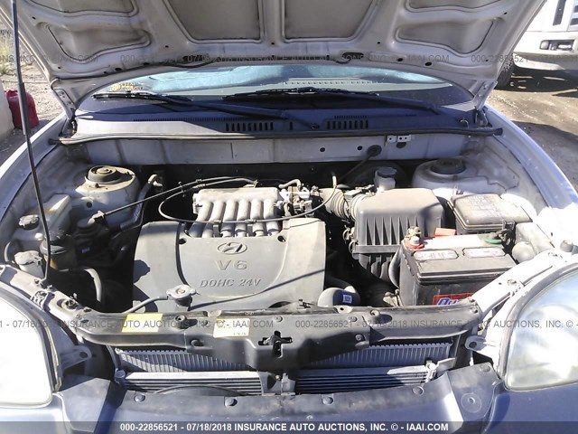 KM8SC83D31U018981 - 2001 HYUNDAI SANTA FE SILVER photo 10