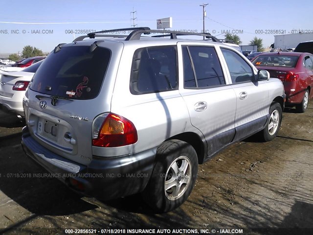 KM8SC83D31U018981 - 2001 HYUNDAI SANTA FE SILVER photo 4