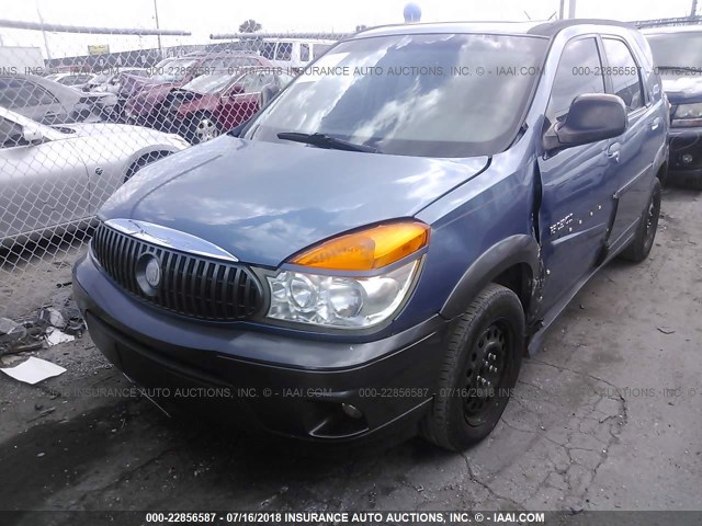 3G5DA03E22S597127 - 2002 BUICK RENDEZVOUS CX BLUE photo 6