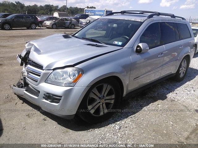 4JGBF71E58A307336 - 2008 MERCEDES-BENZ GL 450 4MATIC SILVER photo 2