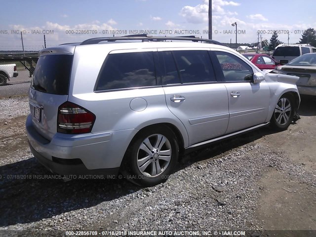 4JGBF71E58A307336 - 2008 MERCEDES-BENZ GL 450 4MATIC SILVER photo 4