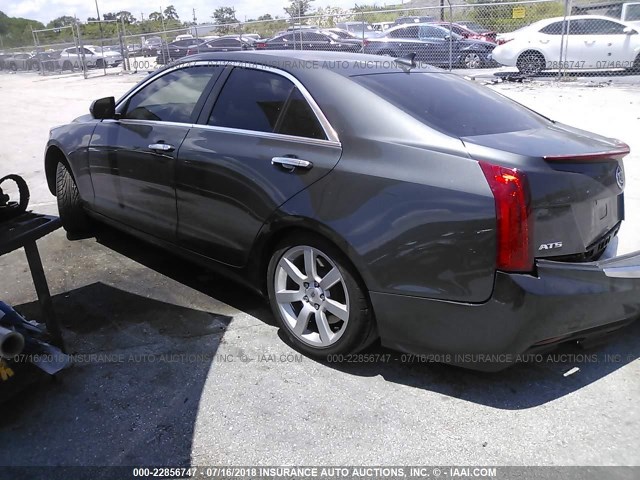 1G6AA5RA7E0135688 - 2014 CADILLAC ATS GRAY photo 3