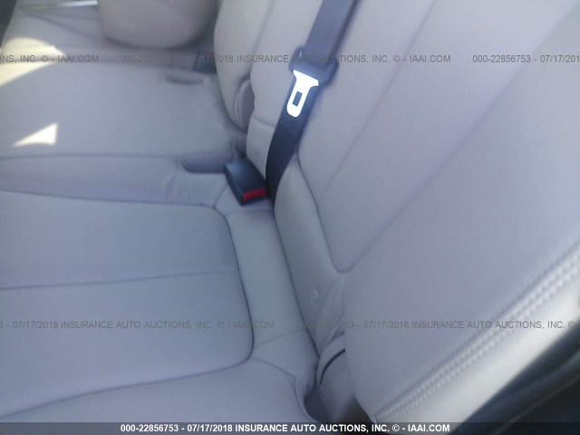 5XYZK4AG9BG002492 - 2011 HYUNDAI SANTA FE LIMITED WHITE photo 8