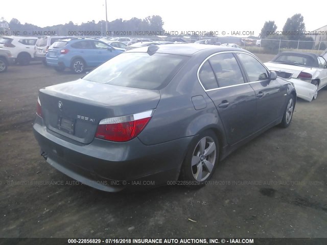 WBANF33567CW71305 - 2007 BMW 525 XI GRAY photo 4