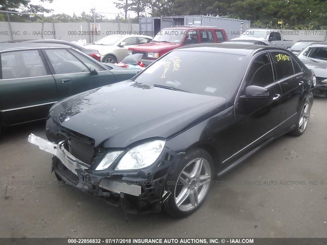 WDDHF8JB4DA673945 - 2013 MERCEDES-BENZ E 350 4MATIC BLACK photo 2