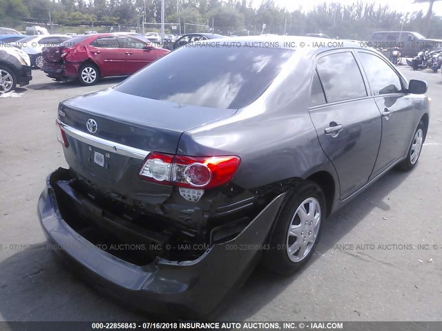 5YFBU4EEXDP176901 - 2013 TOYOTA COROLLA S/LE GRAY photo 4