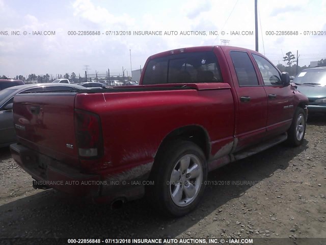 1D7HA18D04J103261 - 2004 DODGE RAM 1500 ST/SLT RED photo 4