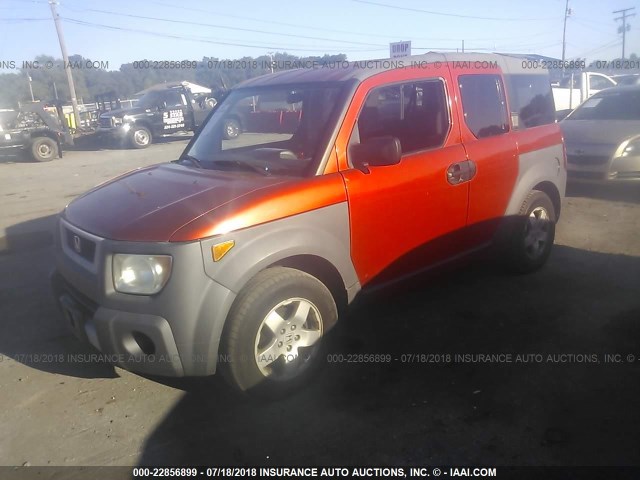 5J6YH28533L032784 - 2003 HONDA ELEMENT EX ORANGE photo 2