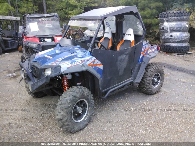 4XAVE76A0DB159957 - 2013 POLARIS RZR 800 S BLUE photo 2