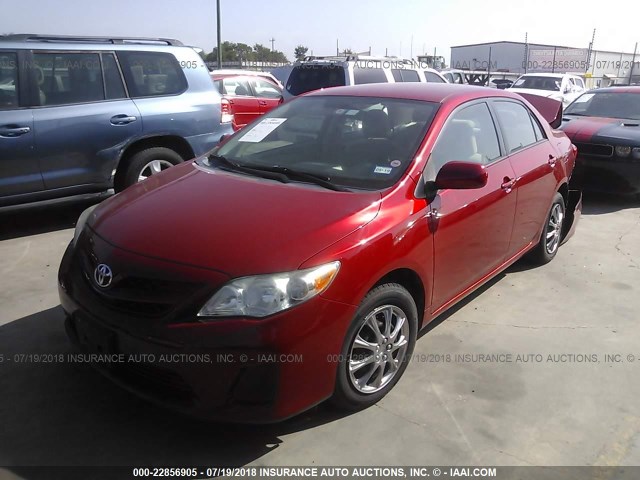 JTDBU4EE1B9142963 - 2011 TOYOTA COROLLA S/LE RED photo 2