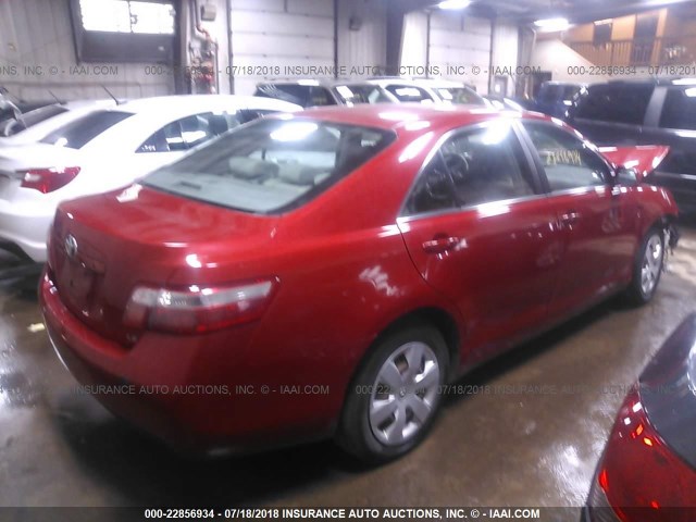 4T1BE46K97U074767 - 2007 TOYOTA CAMRY NEW GENERAT CE/LE/XLE/SE MAROON photo 4