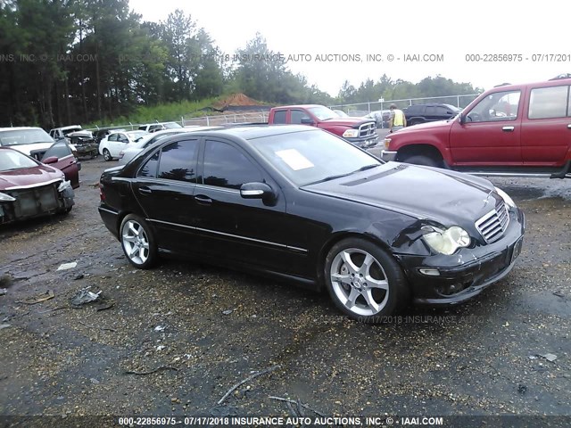 WDBRF52H57E027034 - 2007 MERCEDES-BENZ C 230 BLACK photo 1