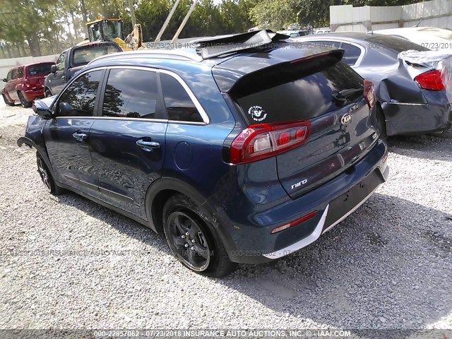 KNDCC3LC1H5071492 - 2017 KIA NIRO EX BLUE photo 3