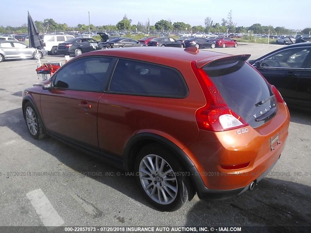 YV1672MK4B2235435 - 2011 VOLVO C30 T5 ORANGE photo 3