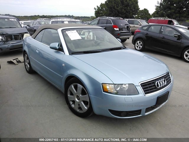 WAUAC48H55K021898 - 2005 AUDI A4 1.8 CABRIOLET BLUE photo 1