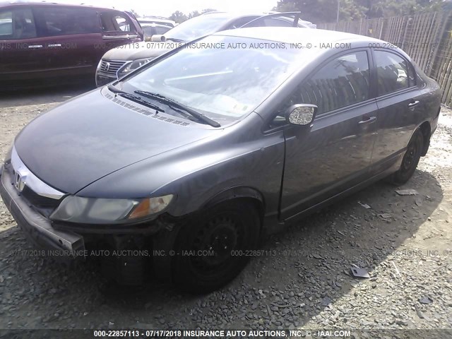 2HGFA16329H519544 - 2009 HONDA CIVIC VP GRAY photo 2