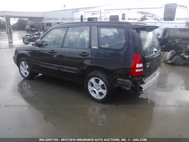 JF1SG65673H745182 - 2003 SUBARU FORESTER 2.5XS შავი ფოტო 3