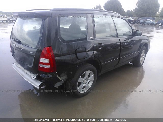 JF1SG65673H745182 - 2003 SUBARU FORESTER 2.5XS შავი ფოტო 4