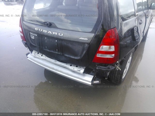 JF1SG65673H745182 - 2003 SUBARU FORESTER 2.5XS შავი ფოტო 6