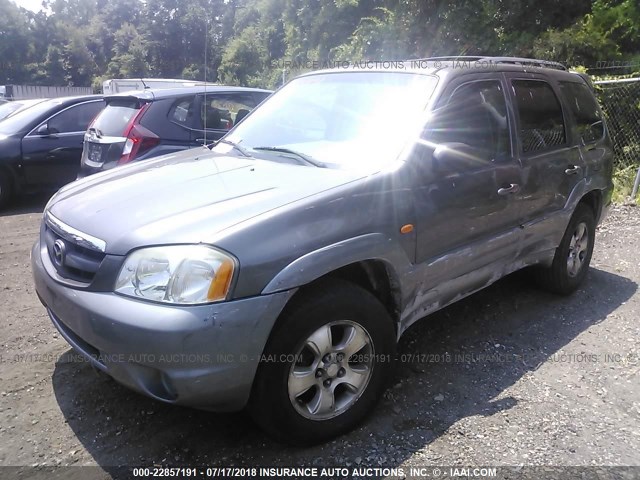 4F2YU081X2KM19114 - 2002 MAZDA TRIBUTE LX/ES ნაცრისფერი ფოტო 2