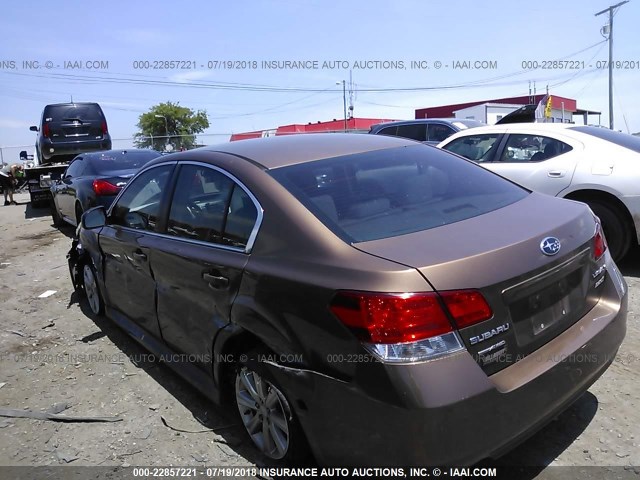 4S3BMBB67C3025684 - 2012 SUBARU LEGACY 2.5I PREMIUM BROWN photo 3