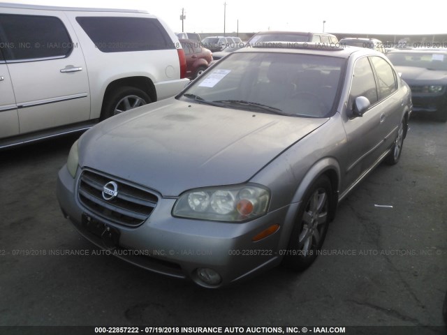 JN1DA31A72T324171 - 2002 NISSAN MAXIMA GLE/SE GRAY photo 2