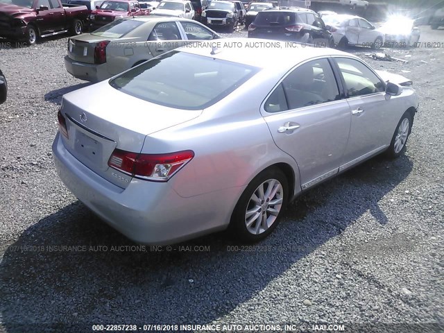 JTHBK1EG8C2512370 - 2012 LEXUS ES 350 SILVER photo 4