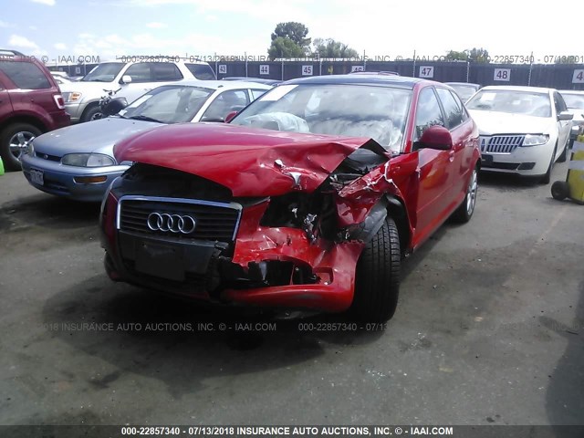 WAUKF78PX9A016325 - 2009 AUDI A3 2.0T QUATTRO RED photo 2