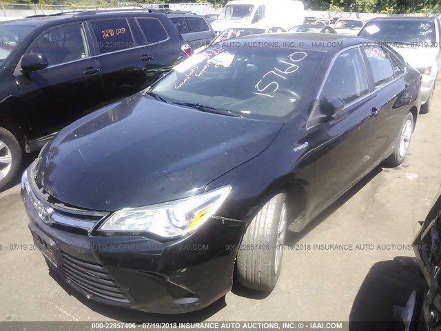 4T1BD1FK8FU157610 - 2015 TOYOTA CAMRY HYBRID/LE/XLE/SE BLACK photo 2