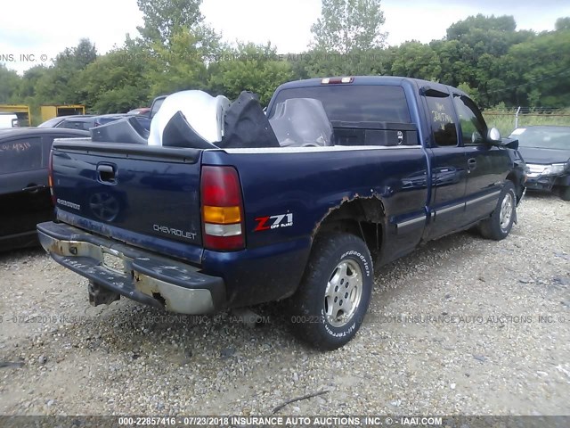 1GCEK19TX2E237779 - 2002 CHEVROLET SILVERADO K1500 BLUE photo 4