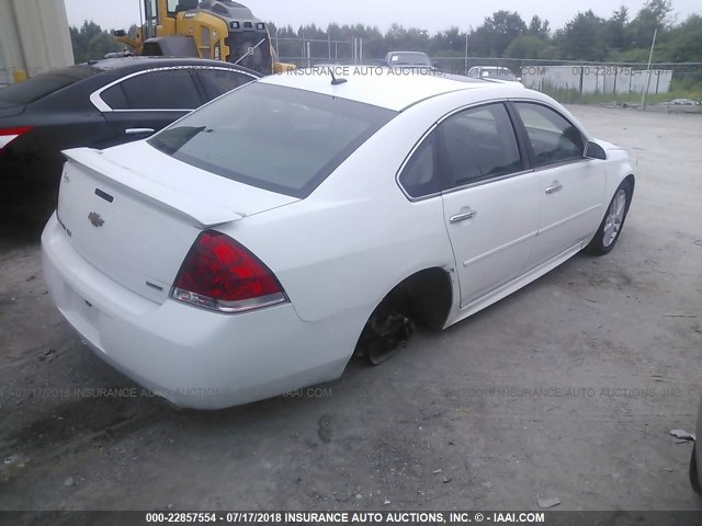 2G1WC5E38E1188076 - 2014 CHEVROLET IMPALA LIMITED LTZ WHITE photo 4