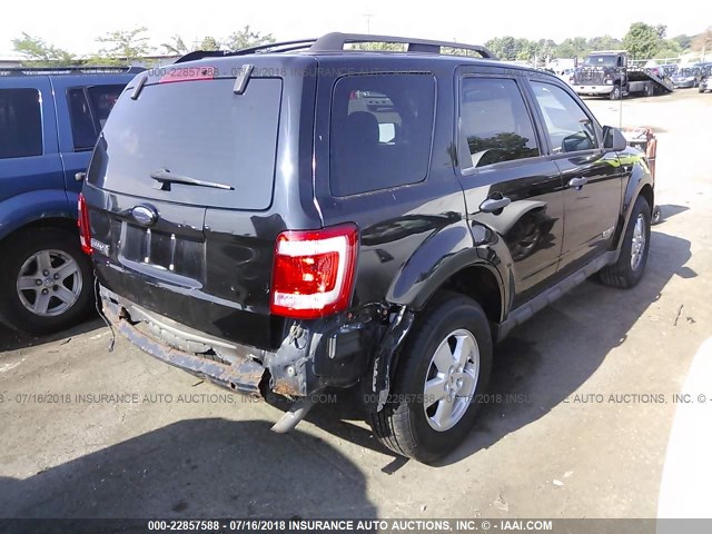 1FMCU03178KA05195 - 2008 FORD ESCAPE XLT BLACK photo 4