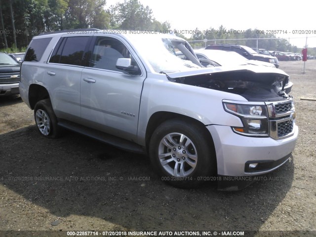 1GNSCBKC7GR364142 - 2016 CHEVROLET TAHOE C1500 LT SILVER photo 1